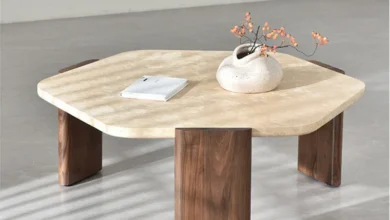 travertine coffee table